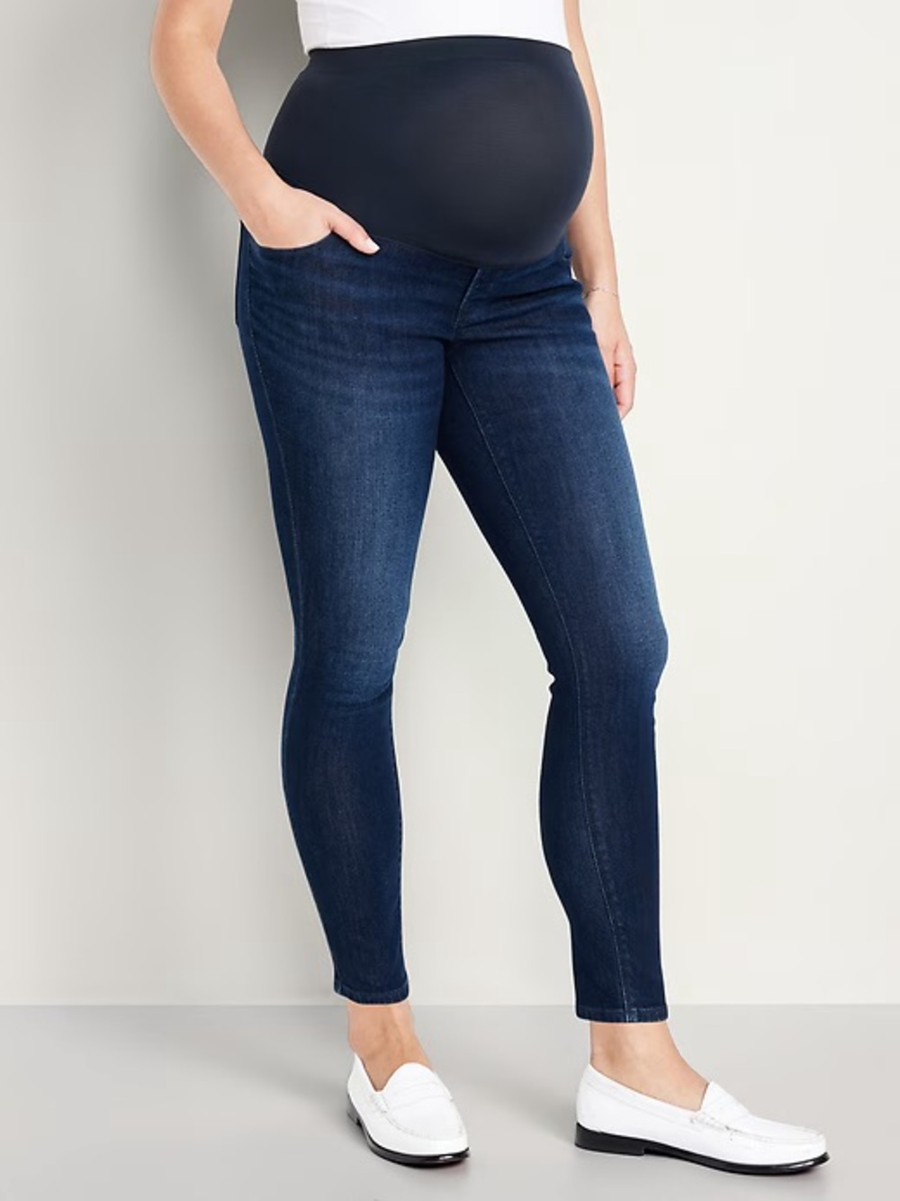 Maternity skinny jeans old navy size 2 full panel wow